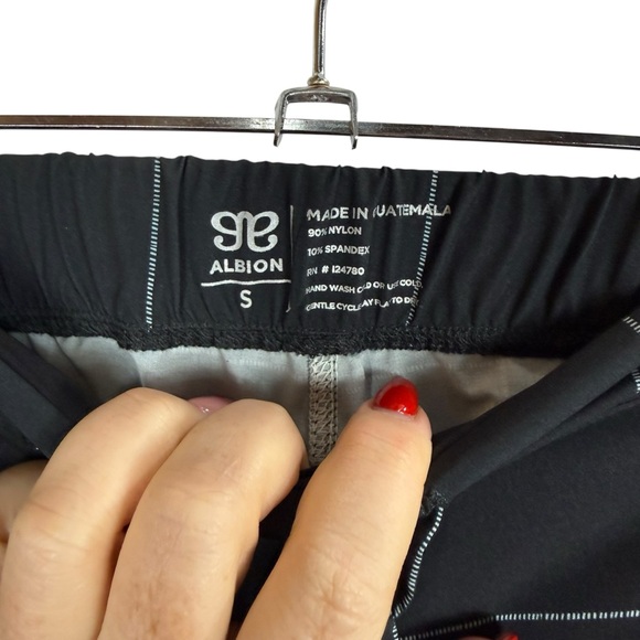 Albion Fit Jetsetter Joggers Black Windowpane Athleisure Travel Sz S - Picture 5 of 6